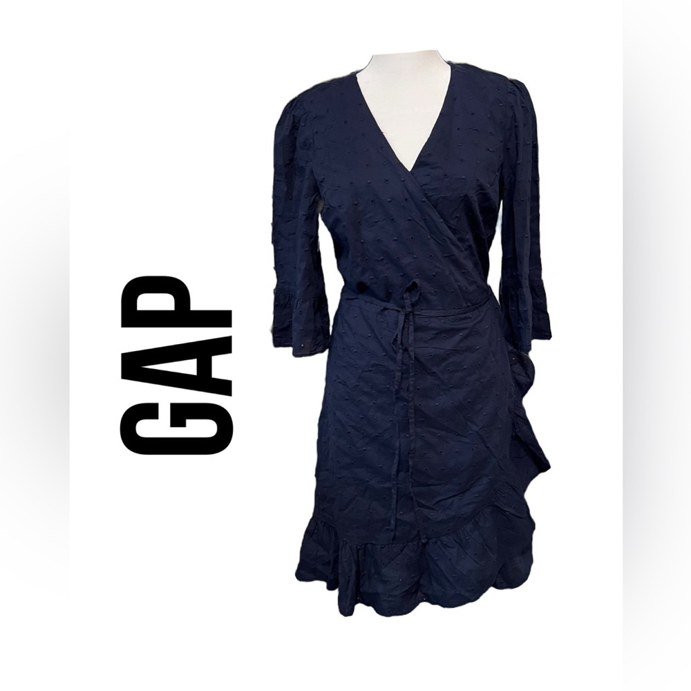 G1 NWT GAP WRAP DRESS SIZE S IN NAVY.